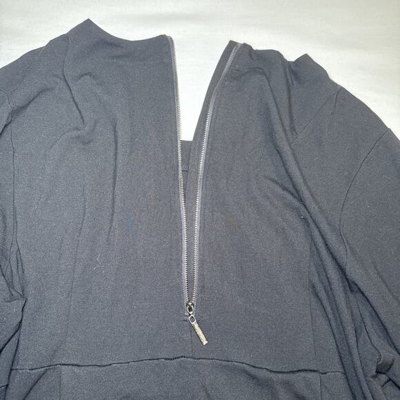 Melissa McCarthy Seven7 Black Long Sleeve Babydoll Tunic Top 3X Back Zip EUC - Picture 12 of 13